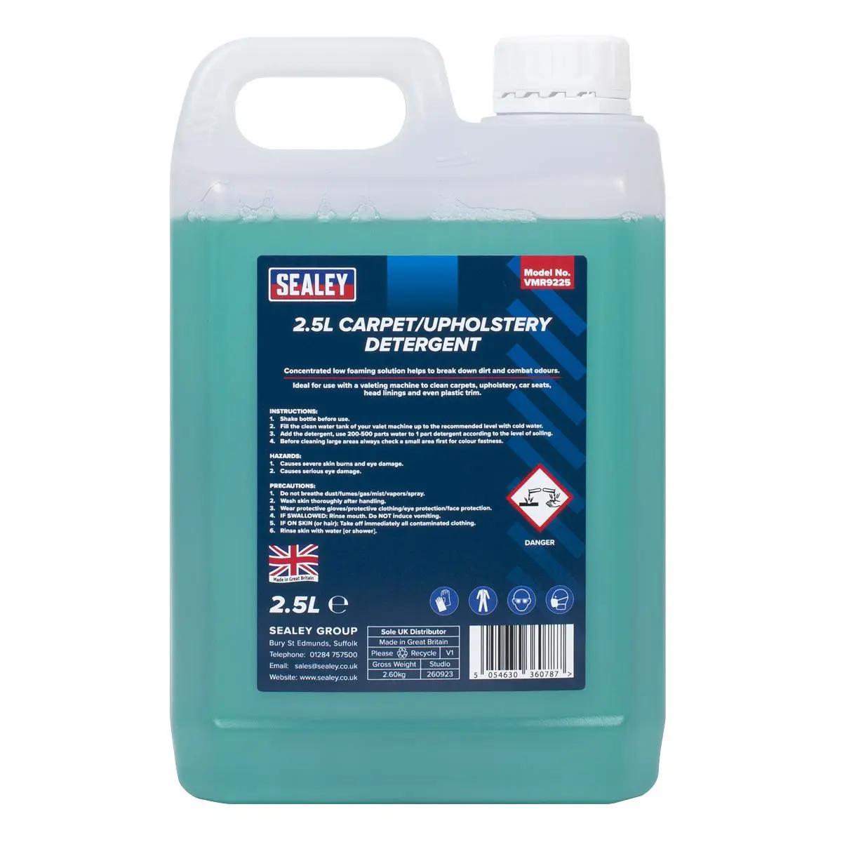 Sealey Carpet/Upholstery Detergent 2.5L - Image 6