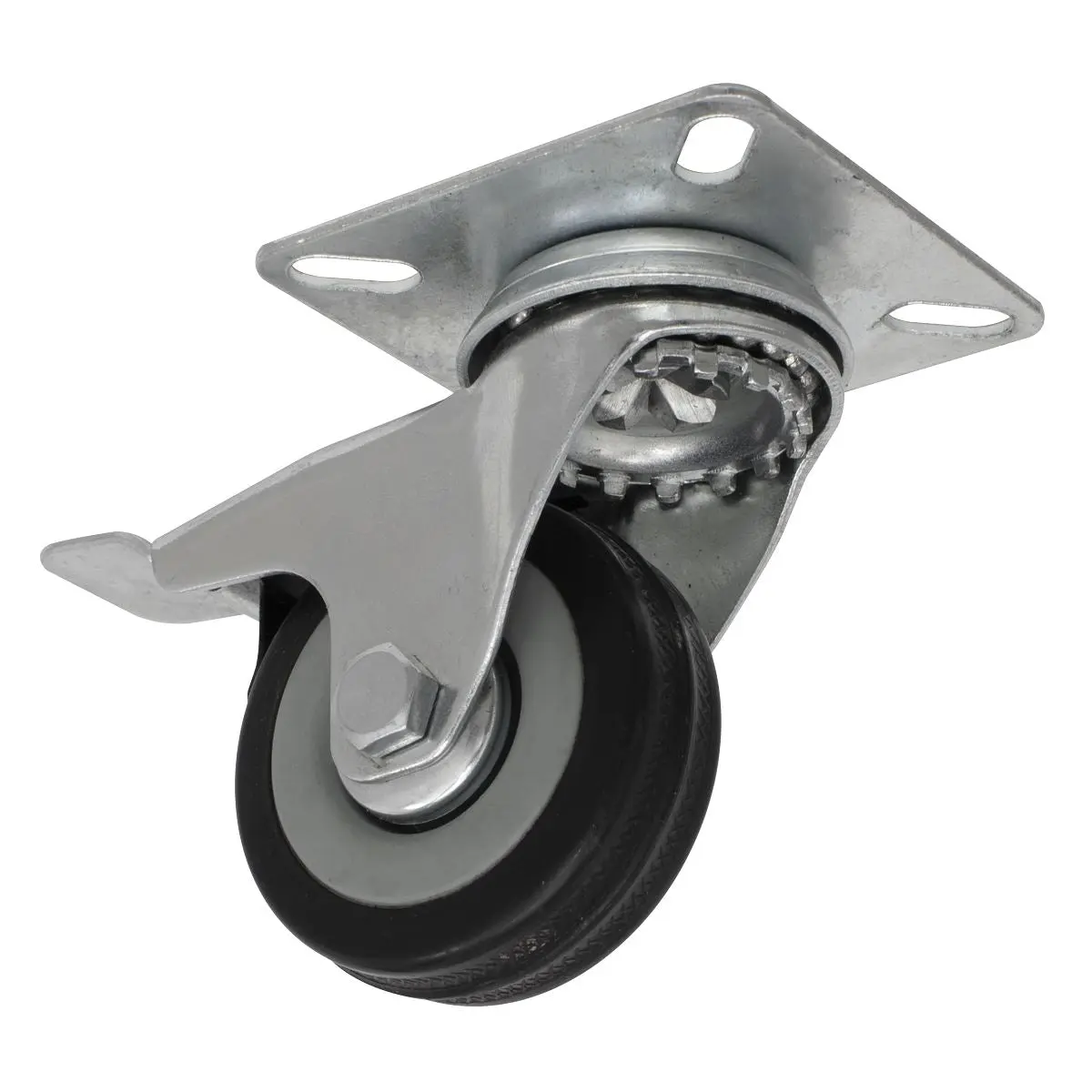 Sealey Castor Wheel Swivel Plate with Brake Ø50mm