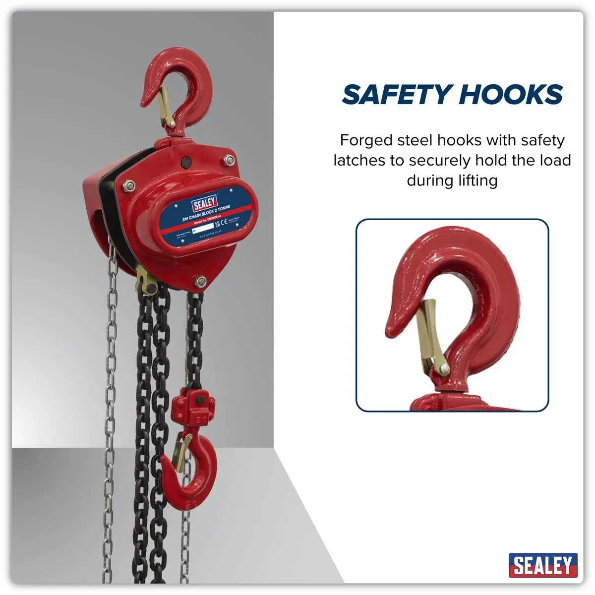 Sealey 3m Chain Block 2 Tonne - Image 3