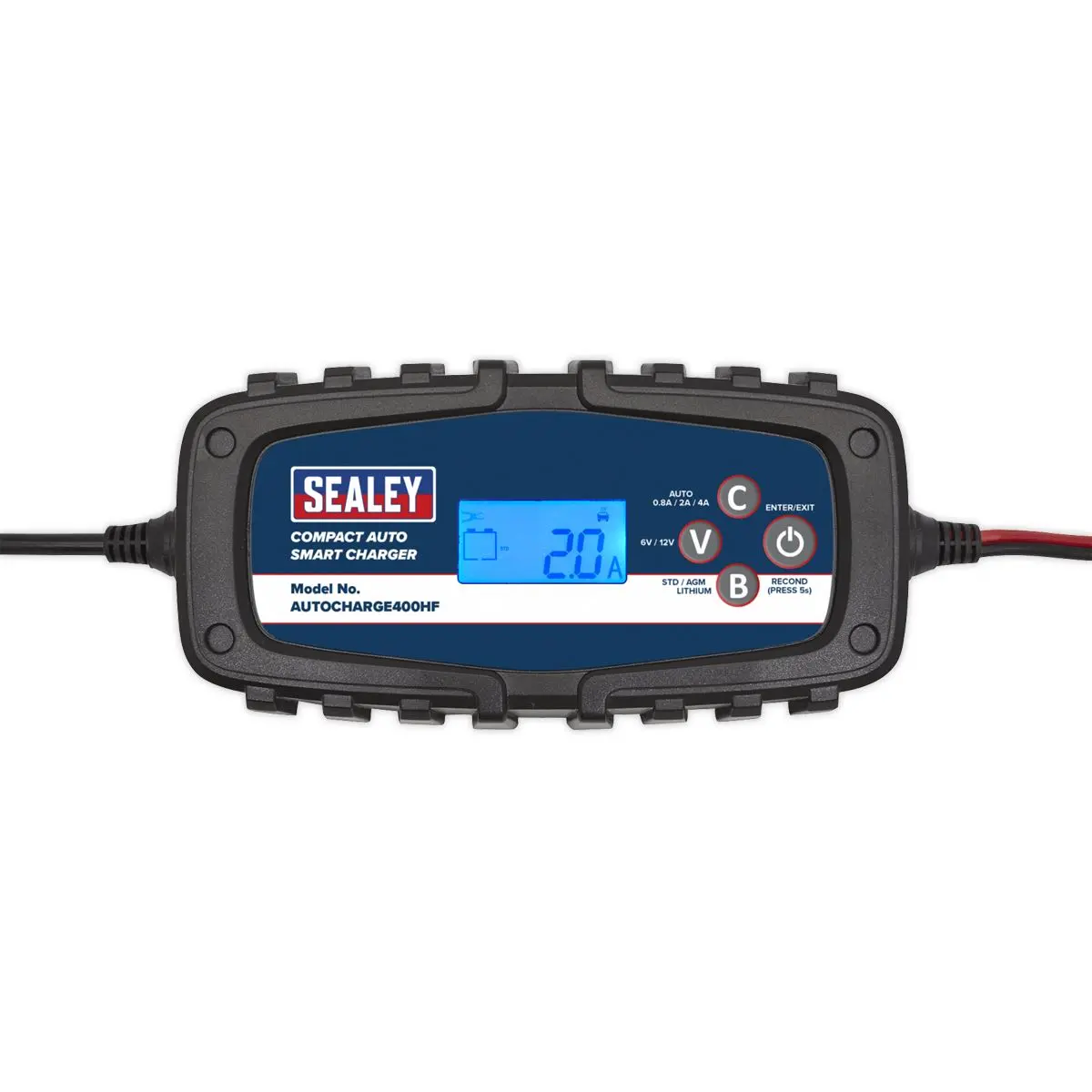Sealey Compact Auto Smart Charger & Maintainer 4A 6/12V - Image 3