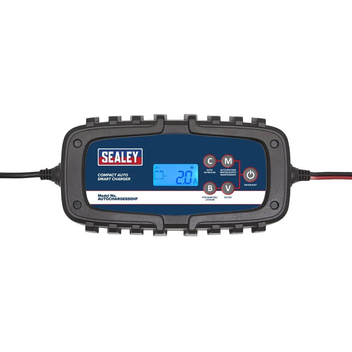 Sealey Compact Auto Smart Charger & Maintainer 6.5A 6/12V - Image 3