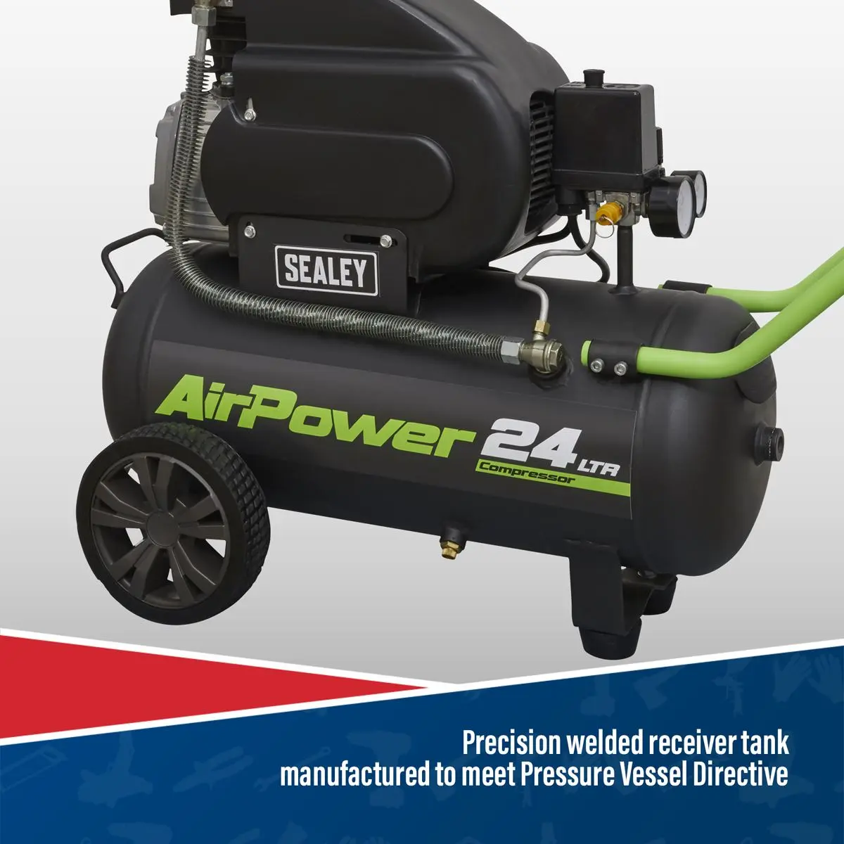 Sealey 24L Direct Drive Air Compressor 2hp - Image 7