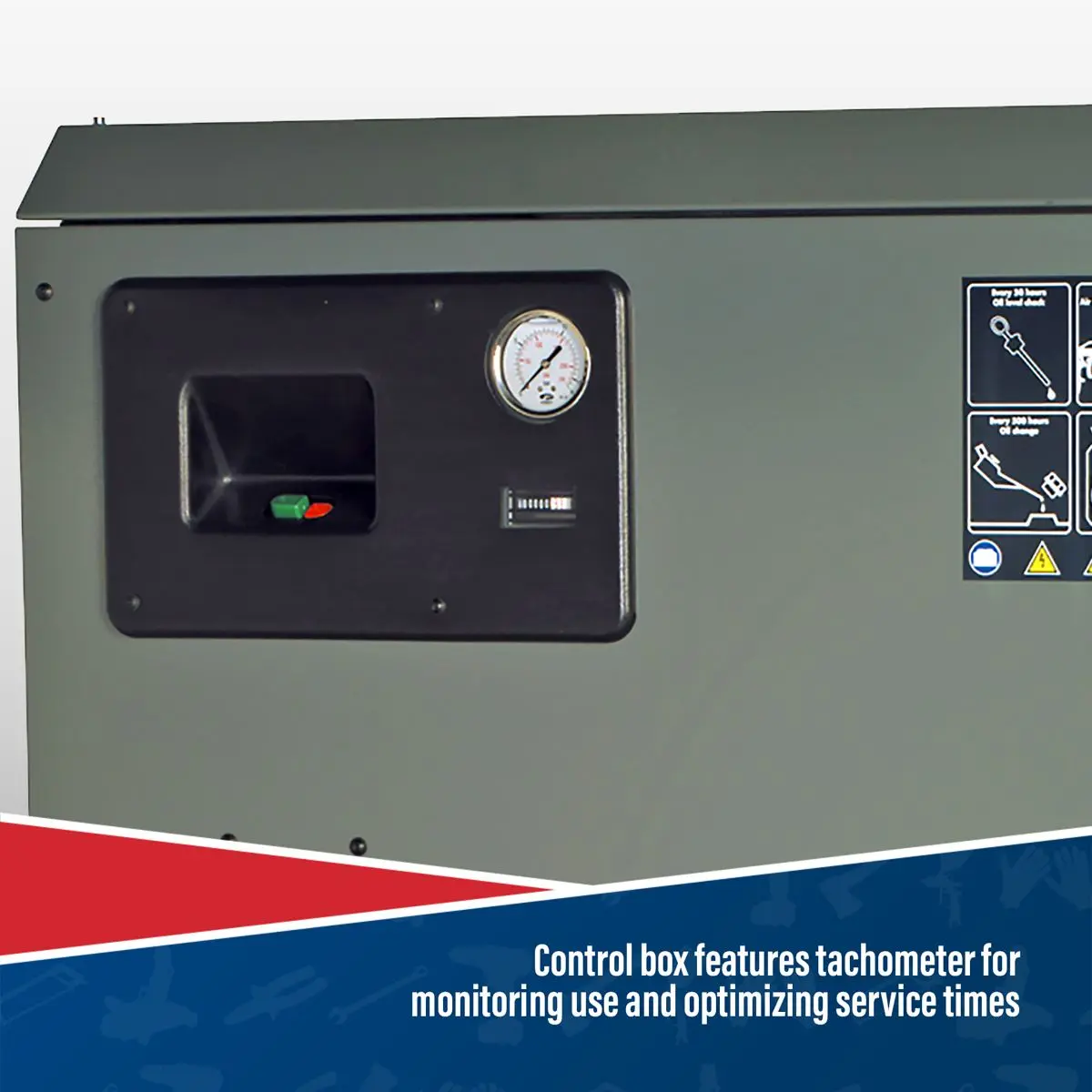 Sealey 270L Low Noise Belt Drive Air Compressor with Cast Cylinders 7.5hp 3ph 2-Stage - Image 6