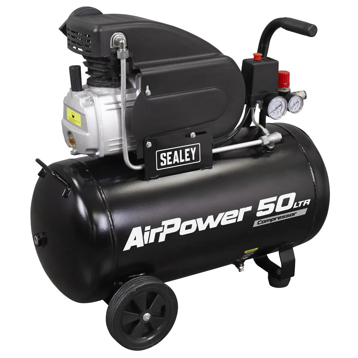 Sealey 50L Direct Drive Air Compressor 2hp with 4pc Air Accessory Kit - Image 3