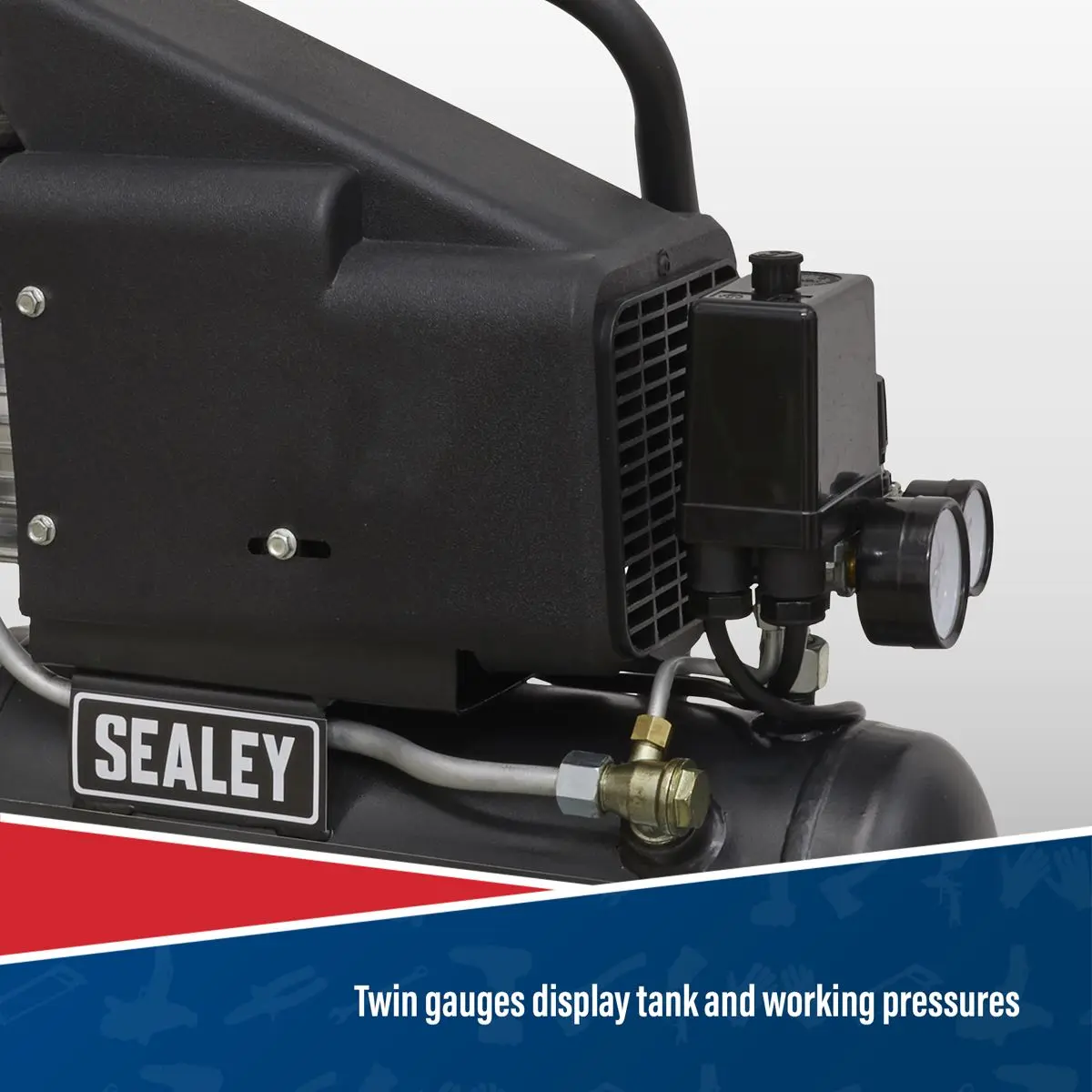 Sealey 6L Direct Drive Air Compressor 1hp - Image 6