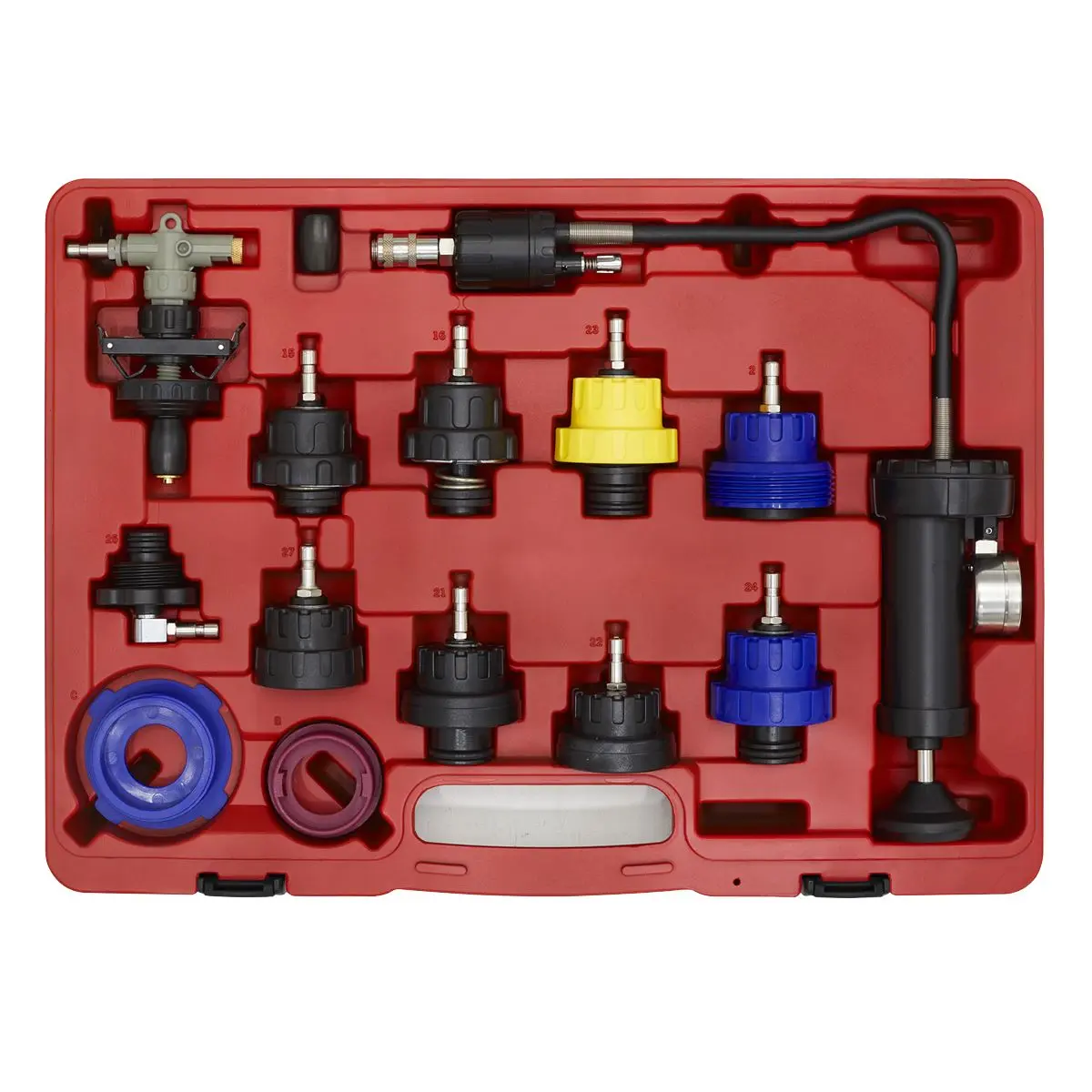 Sealey Cooling System Pressure Test Kit 13 Piece - Image 3