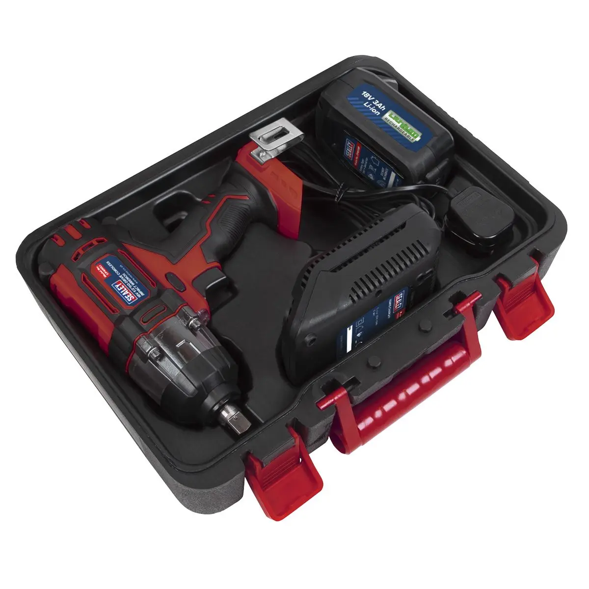 Sealey Cordless Impact Wrench 18V 3Ah Lithium-ion 1/2"Sq Drive - Image 4