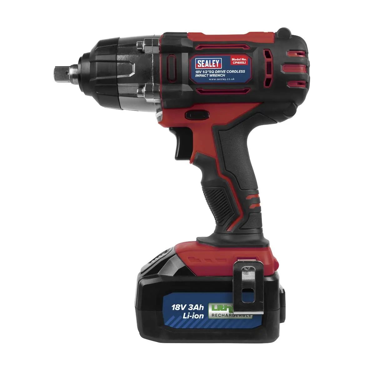 Sealey Cordless Impact Wrench 18V 3Ah Lithium-ion 1/2"Sq Drive - Image 5
