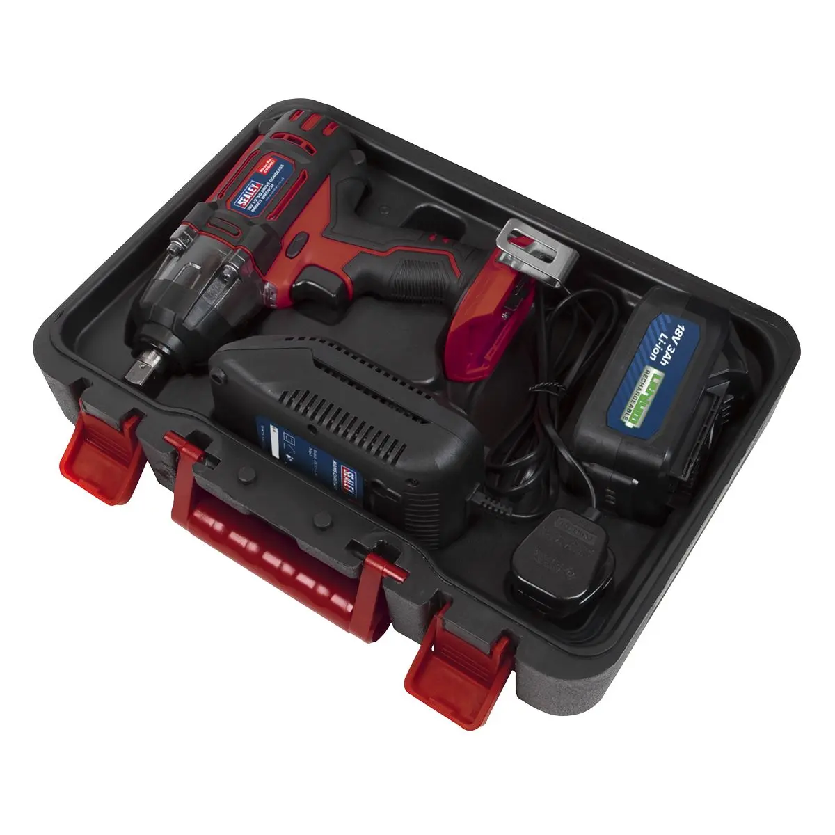 Sealey Cordless Impact Wrench 18V 3Ah Lithium-ion 1/2"Sq Drive - Image 8