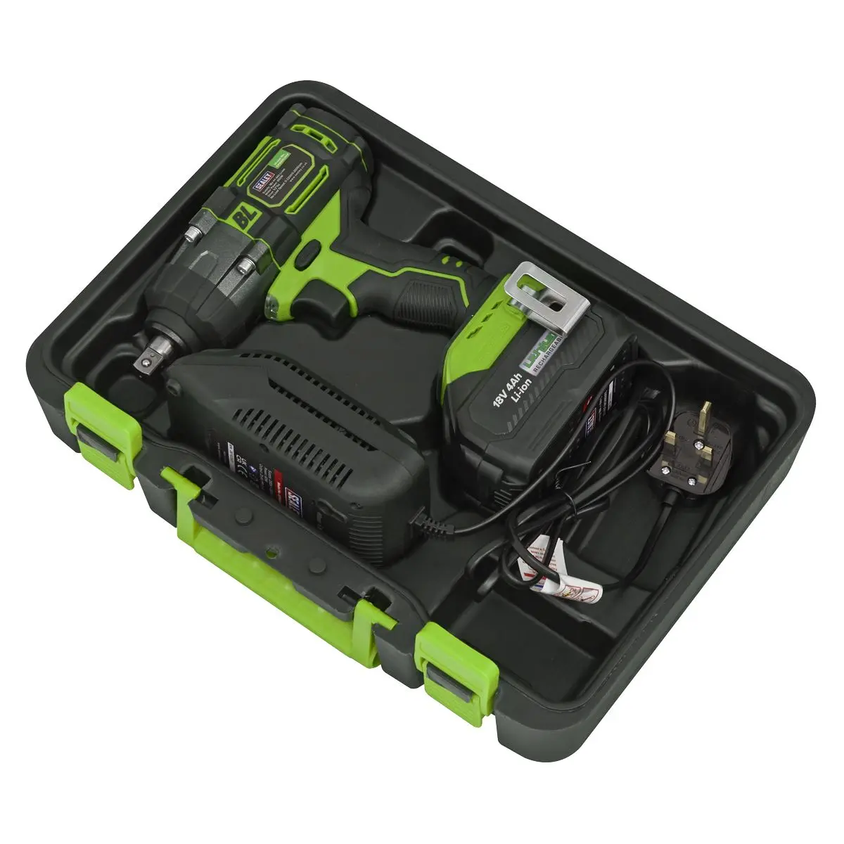 Sealey Cordless Impact Wrench 18V 4Ah Lithium-ion 1/2"Sq Drive - Image 10