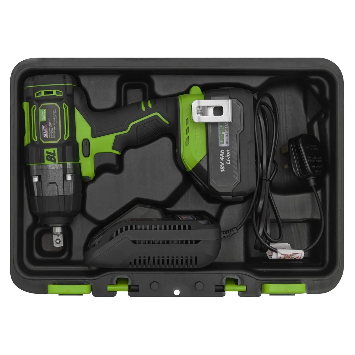 Sealey Cordless Impact Wrench 18V 4Ah Lithium-ion 1/2"Sq Drive - Image 11