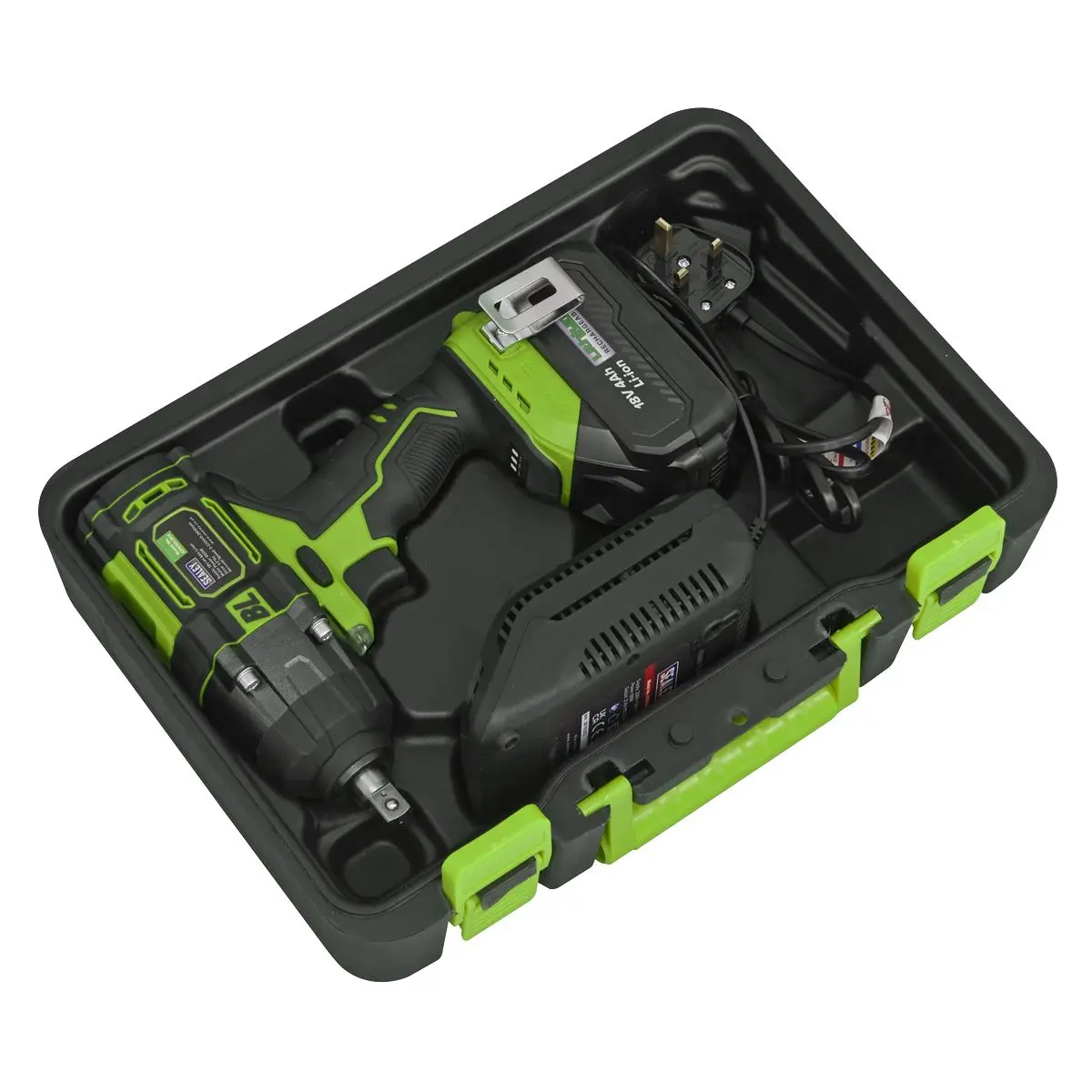 Sealey Cordless Impact Wrench 18V 4Ah Lithium-ion 1/2"Sq Drive - Image 9