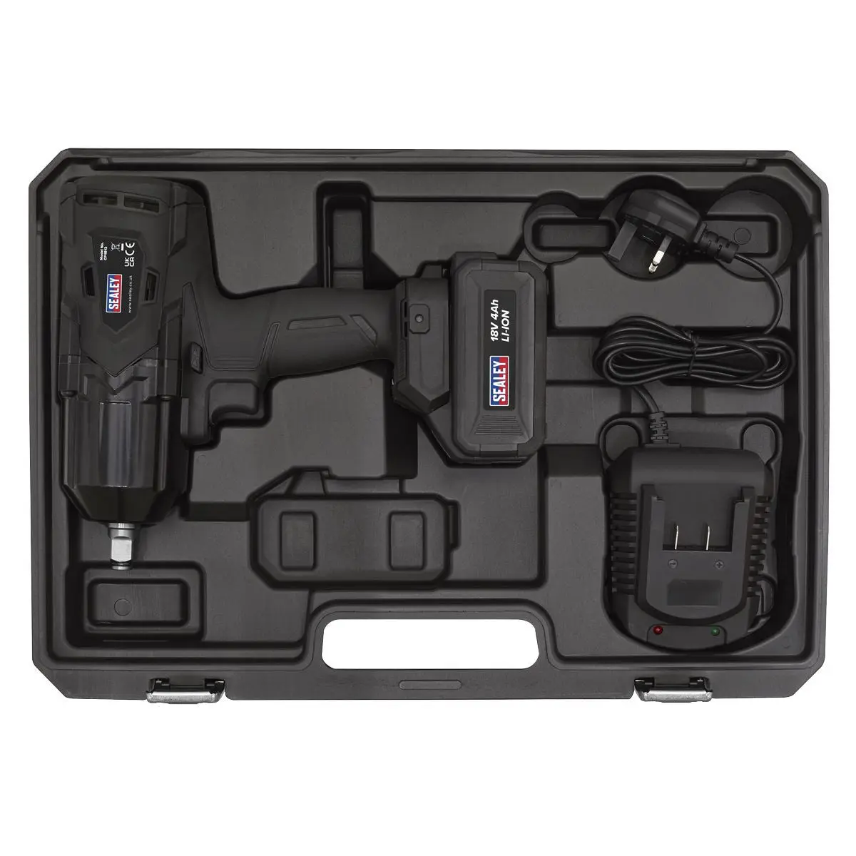 Sealey Cordless Impact Wrench 18V 4Ah Lithium-ion 1/2"Sq Drive - Image 5
