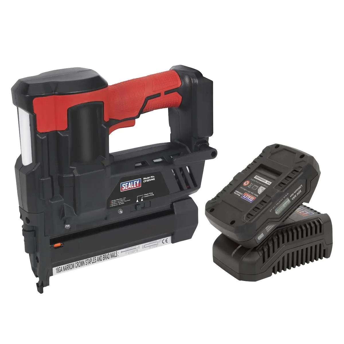 Sealey Cordless Nail/Staple Gun 18G 20V 2Ah SV20 Series Lithium-ion - Image 3