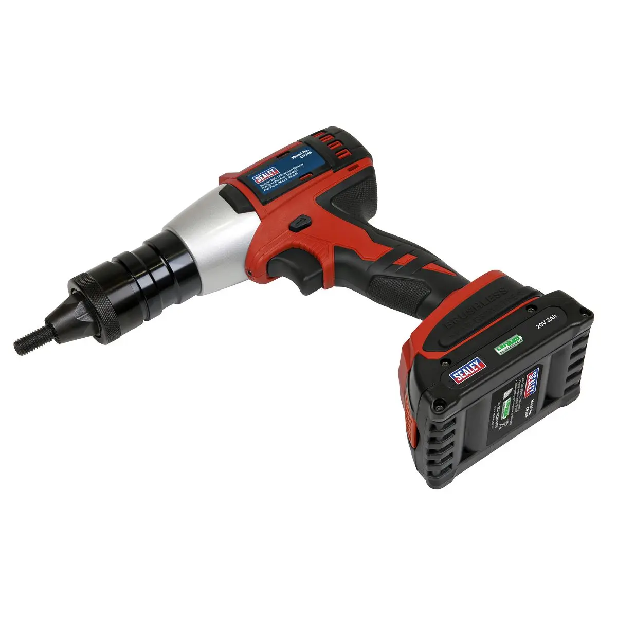 Sealey Brushless Cordless Nut Riveter 20V 2Ah Lithium-ion - Image 4