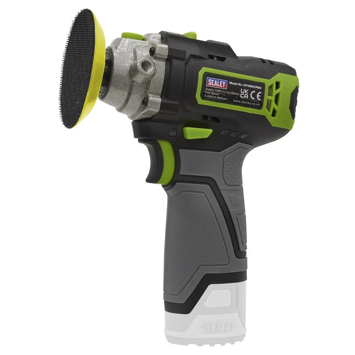 Sealey SV10.8 Series 75mm Cordless Polisher 10.8V - Body Only - Image 11