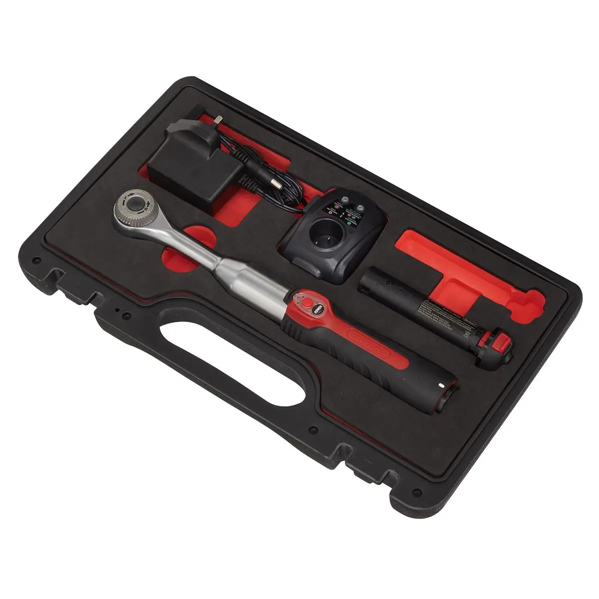 Sealey Cordless Power Speed Ratchet Wrench Kit 3/8" Drive 60 Tooth in Case - Image 3