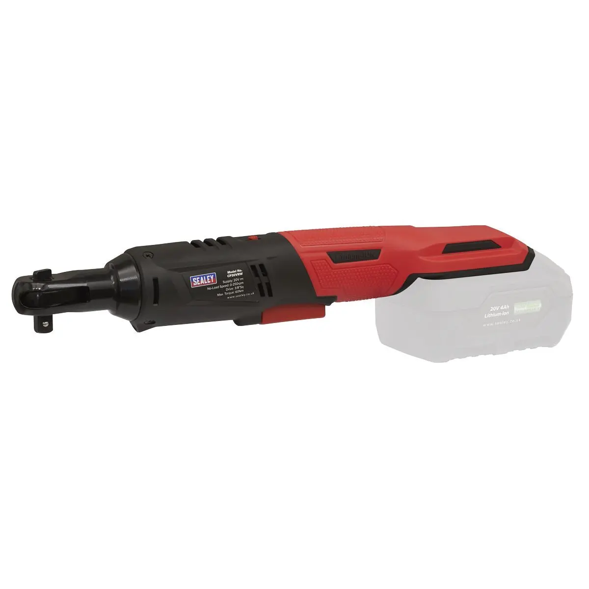 Sealey Cordless Ratchet Wrench 3/8"Sq Drive Kit 20V 4Ah SV20 Series - 2 Batteries - Image 4