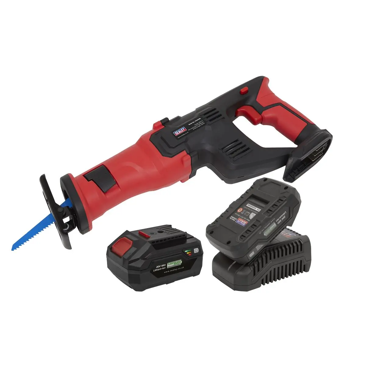 Sealey Cordless Reciprocating Saw Kit 20V SV20 Series - 2 Batteries - Image 5
