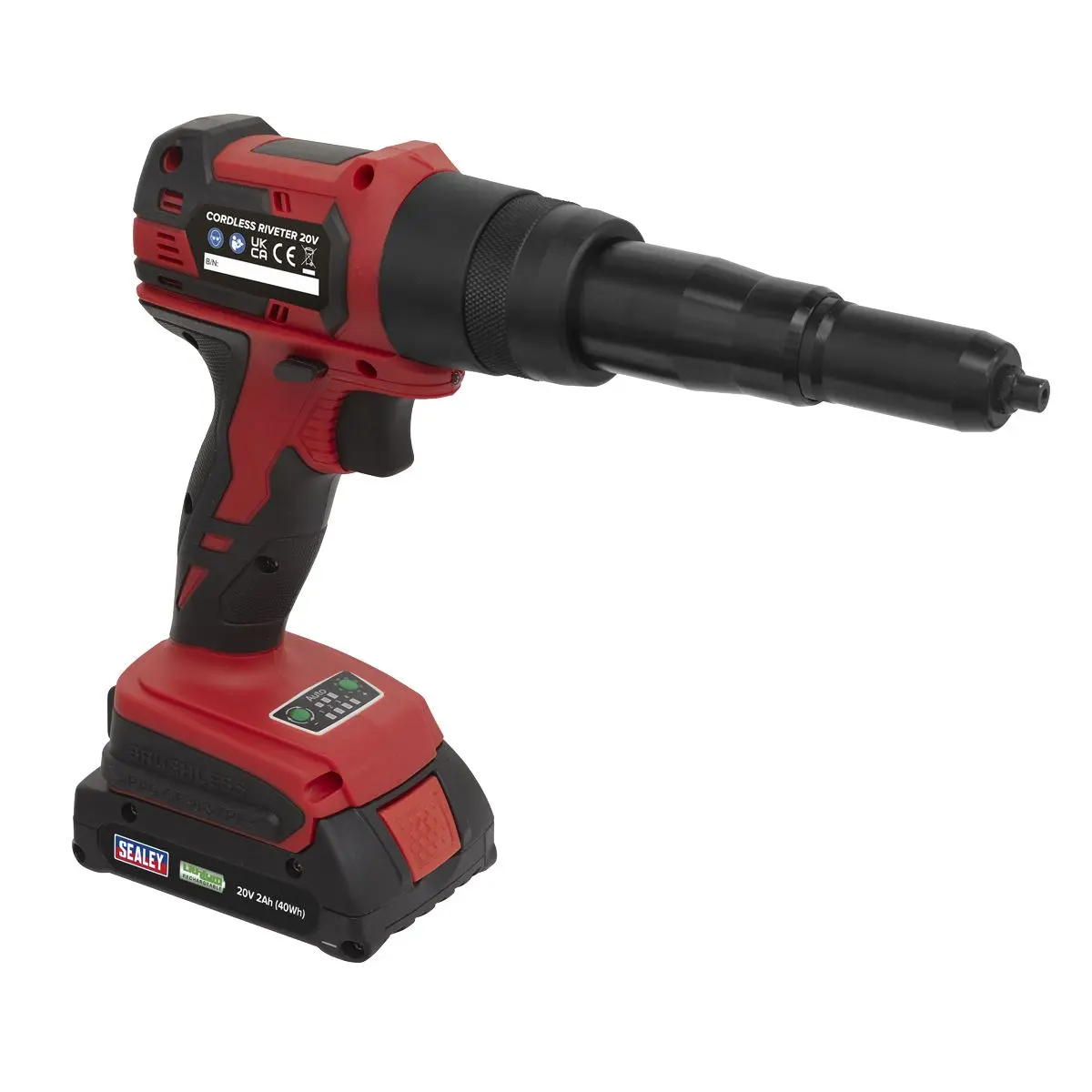 Sealey Cordless Riveter 20V 2Ah Lithium-ion - Image 2