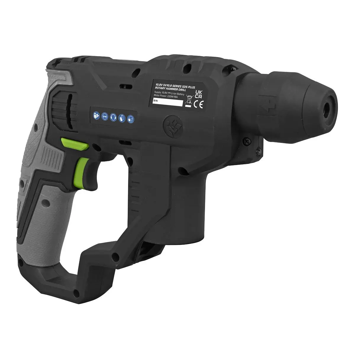 Sealey Cordless SDS Plus Rotary Hammer Drill Kit 10.8V 2Ah SV10.8 - Image 7