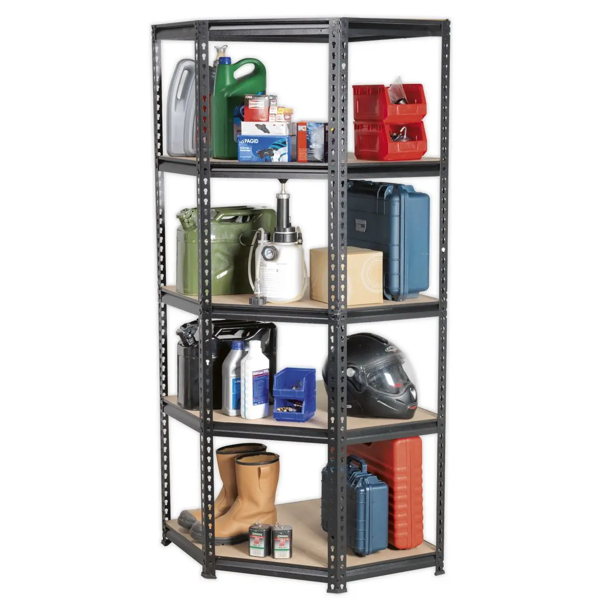 Sealey Corner Racking Unit 5 Level 150kg Capacity Per Level - Image 2