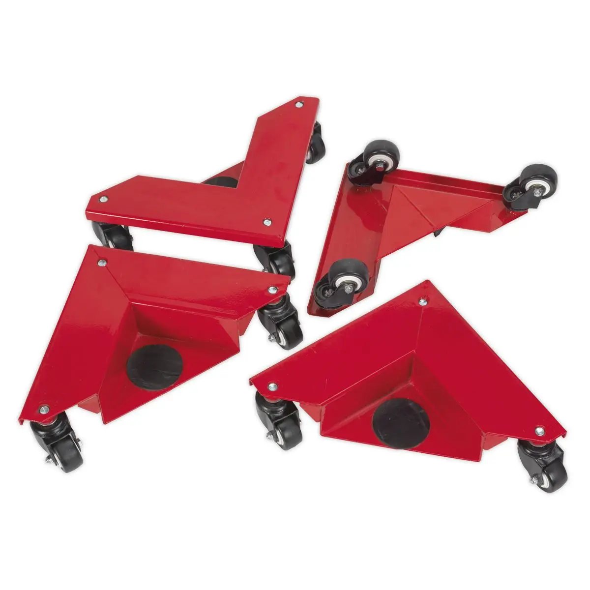 Sealey Corner Transport Dollies Set of 4 - 150kg Capacity