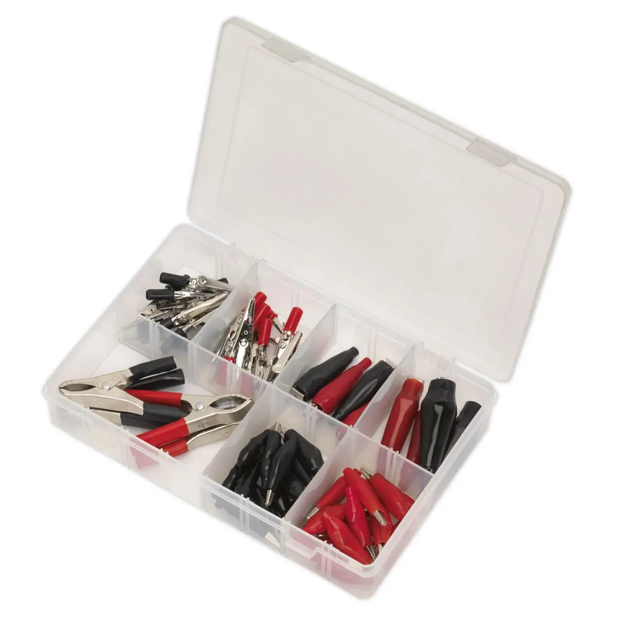 Sealey Crocodile Clip Assortment 60pc Black & Red - Image 10