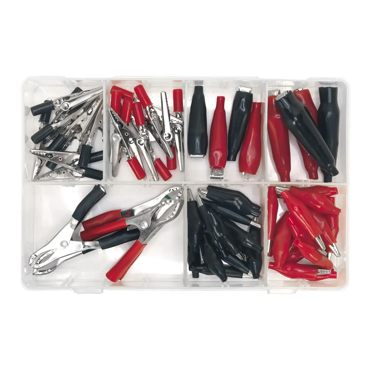 Sealey Crocodile Clip Assortment 60pc Black & Red - Image 5