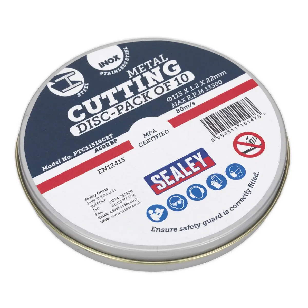 Sealey Cutting Disc 115 x 1.2mm Countertop Display Box 10 Packs of 10 - Image 3