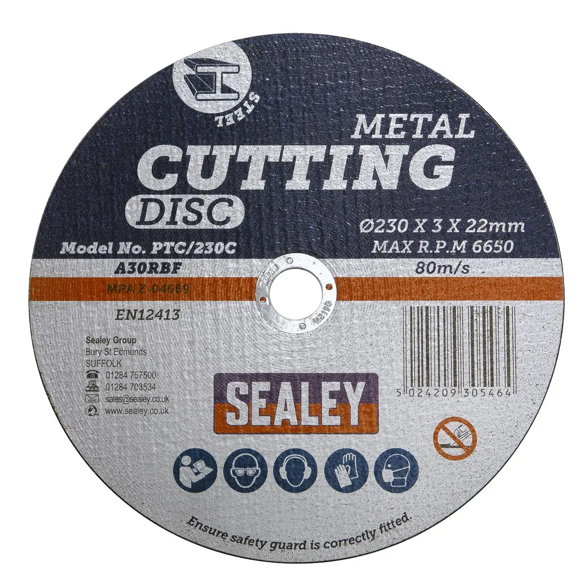 Sealey Cutting Disc Ø230 x 3mm 22mm Bore - Image 2