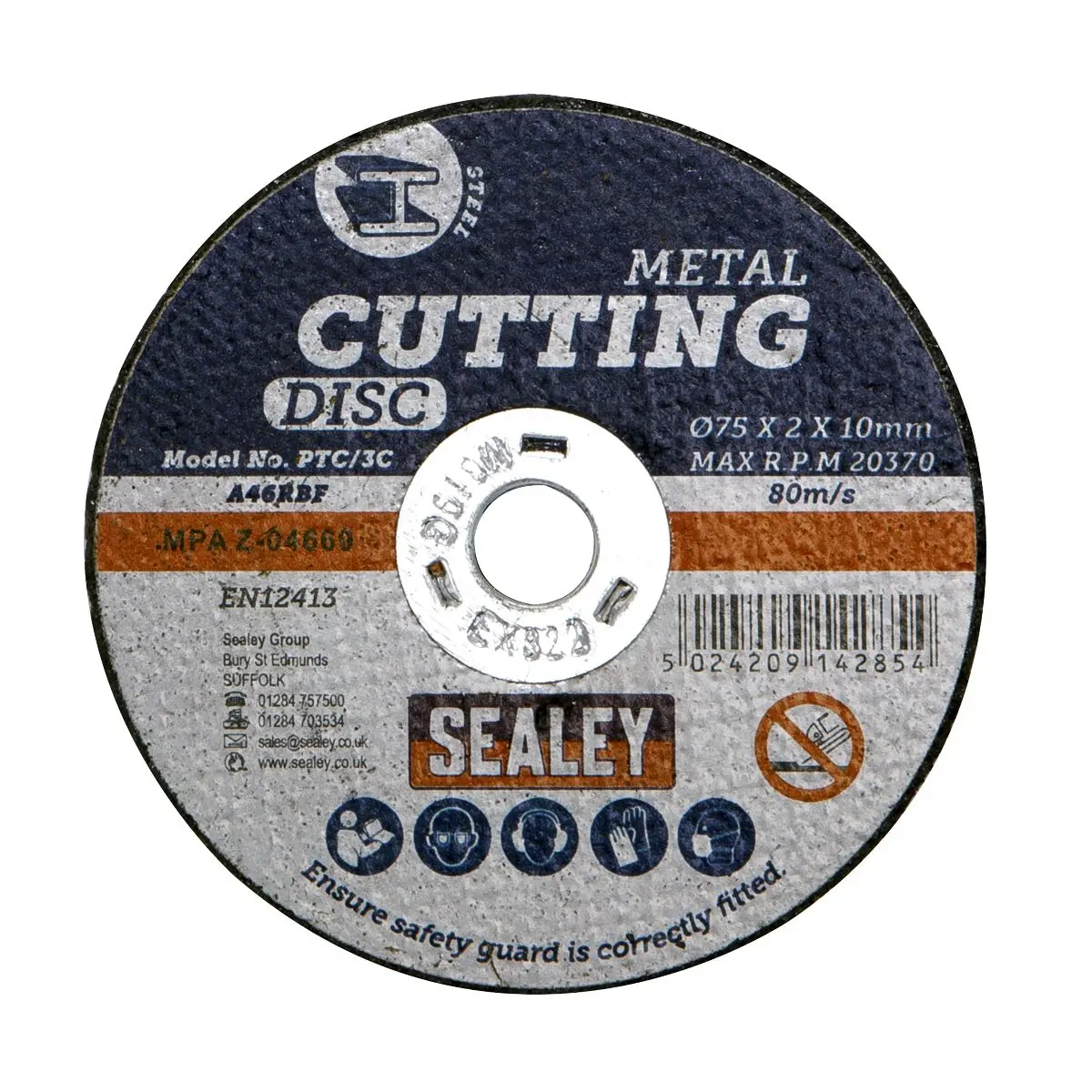 Sealey Cutting Disc Pack of 100 Ø75 x 2mm Ø10mm Bore - Image 3
