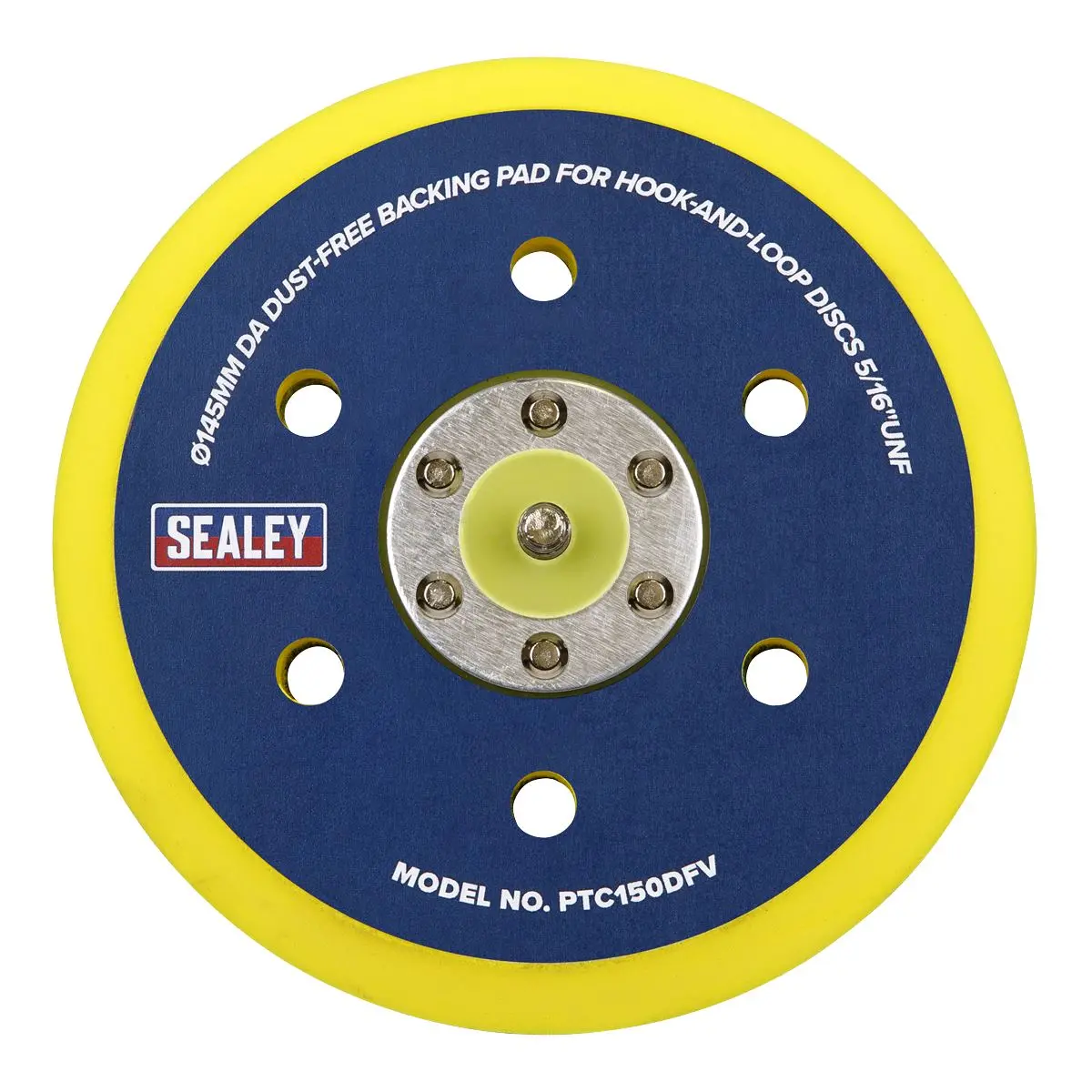 Sealey DA Dust-Free Backing Pad for Hook-and-Loop Discs Ø145mm 5/16"UNF - Image 2