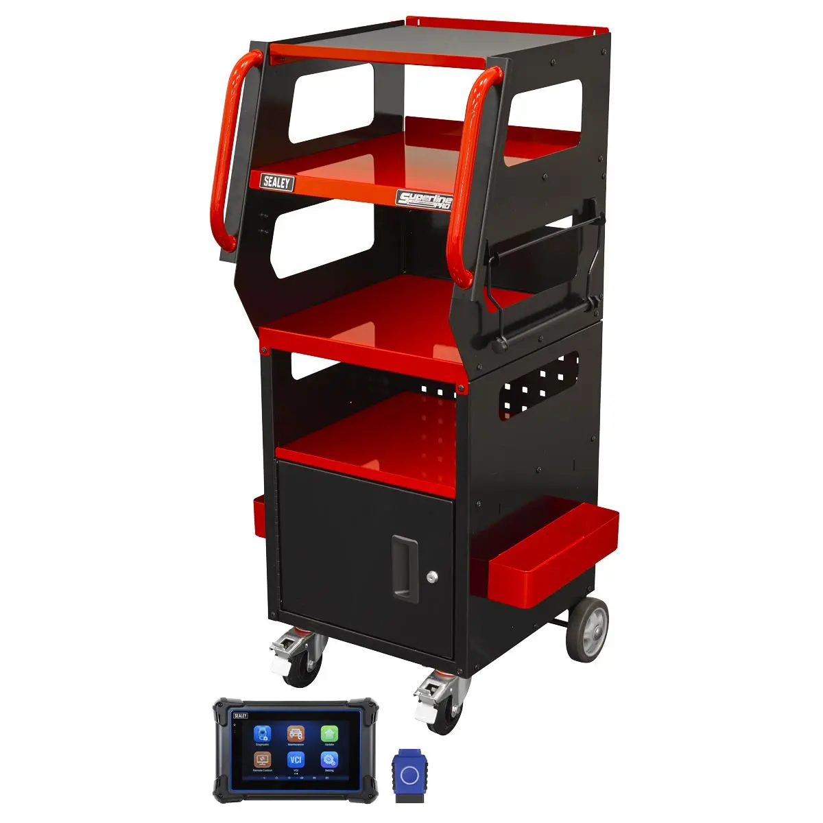 Sealey Diagnostic Tablet & Trolley - Red