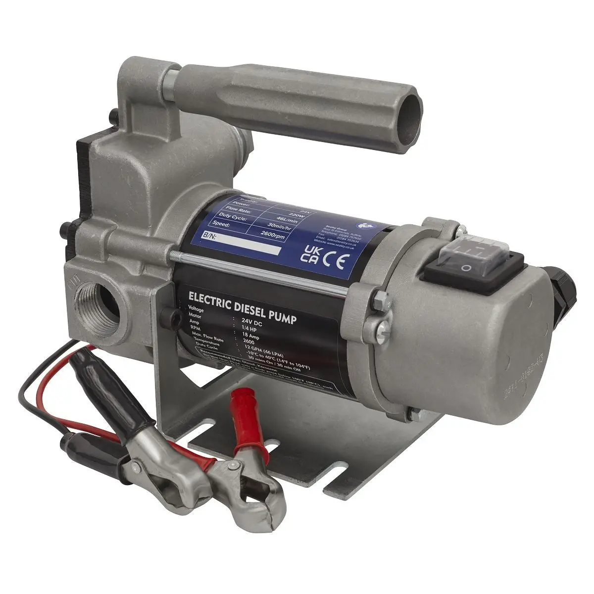 Sealey Diesel/Fluid Transfer Pump Portable 24V - Image 3