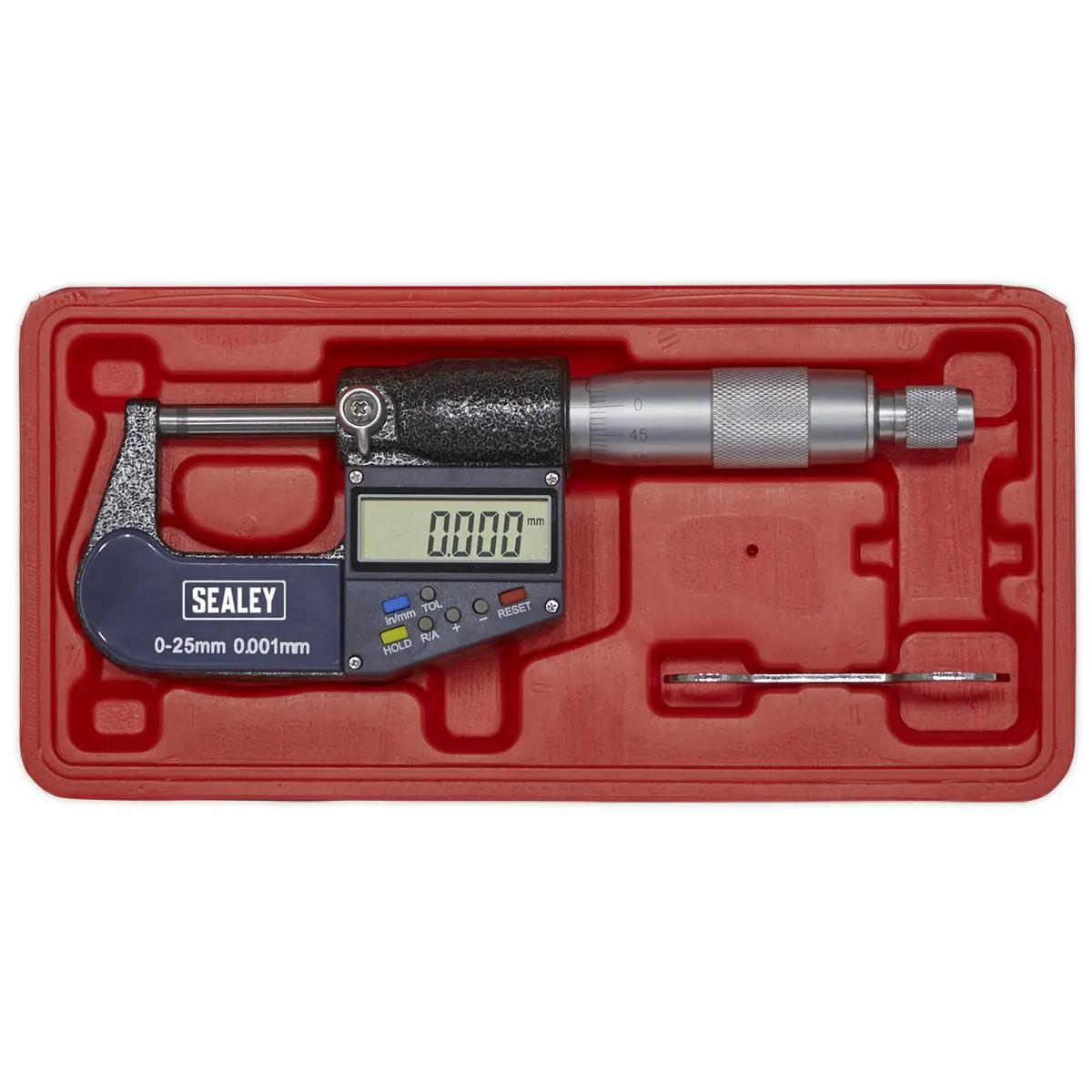 Sealey Digital External Micrometer 0-25mm(0-1") - Image 3