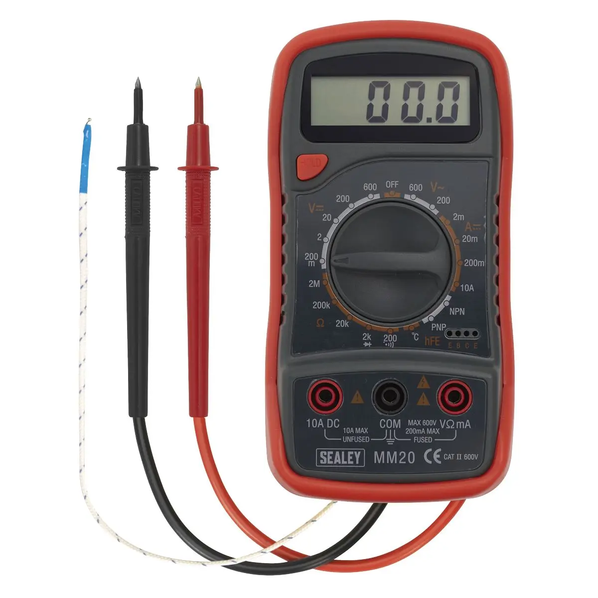 Sealey Digital Multimeter 8 Function with Thermocouple AC DC Current Electricians - Image 3