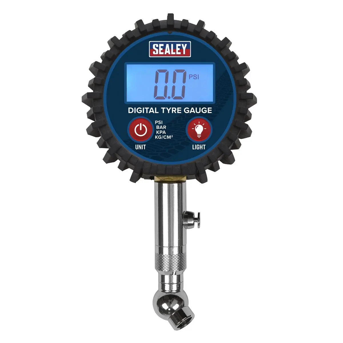Sealey Digital Tyre Pressure Gauge with Swivel Head & Quick Release - Image 6