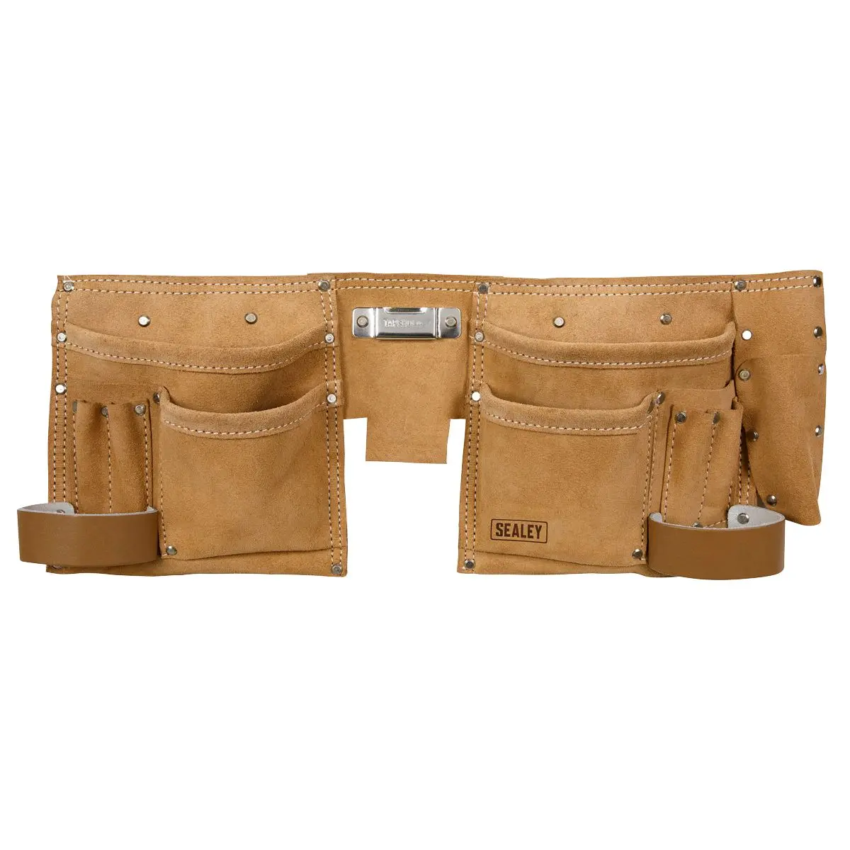Sealey Double Pouch Leather Tool Belt - Image 3