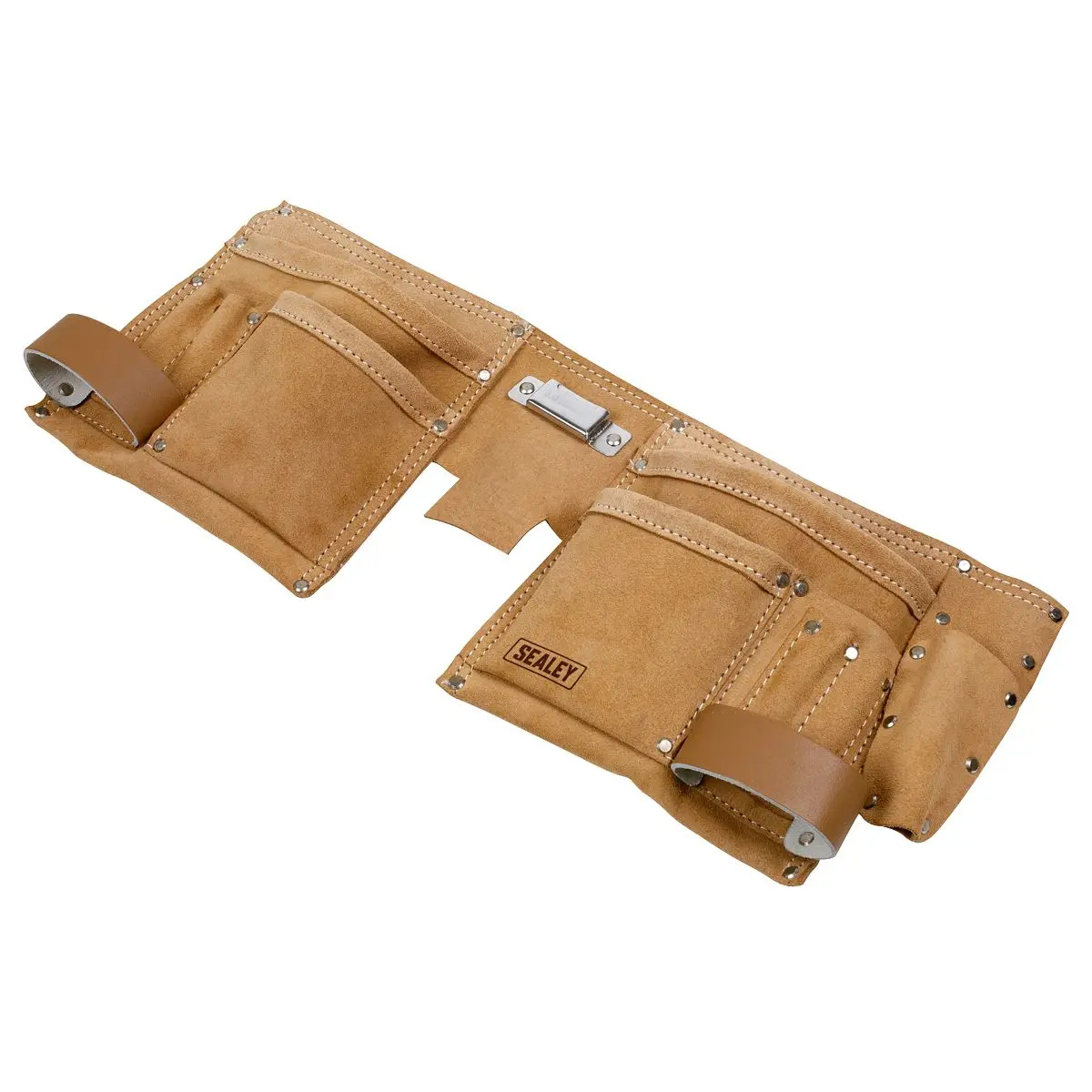 Sealey Double Pouch Leather Tool Belt - Image 7