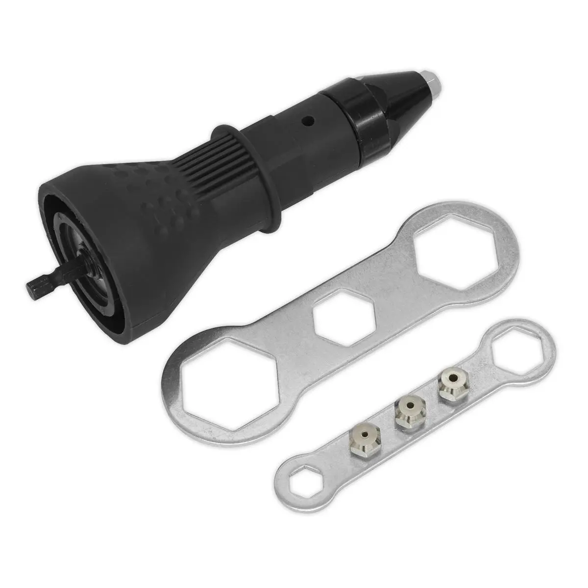 Sealey Drill Powered Riveter Adaptor 1/4" Shank 2.4-4.8mm Blind Rivets - Image 4