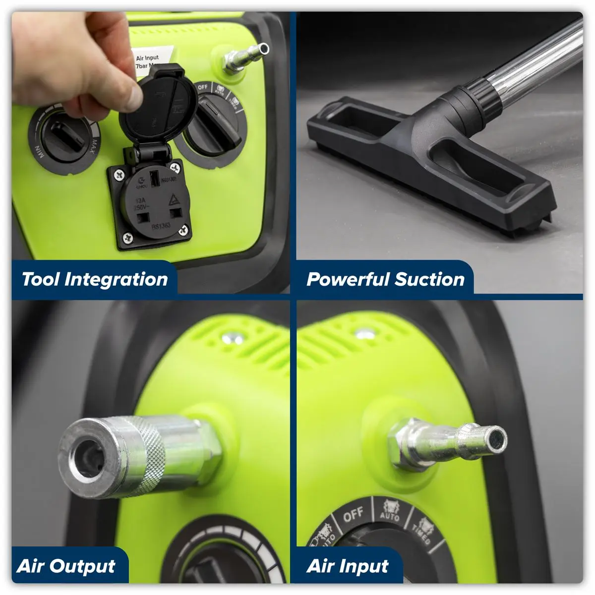 Sealey M Class Dust-Free Industrial Wet & Dry Vacuum Cleaner 40L with Autostart for Air/Electric Power Tools 1600W/230V - Image 11