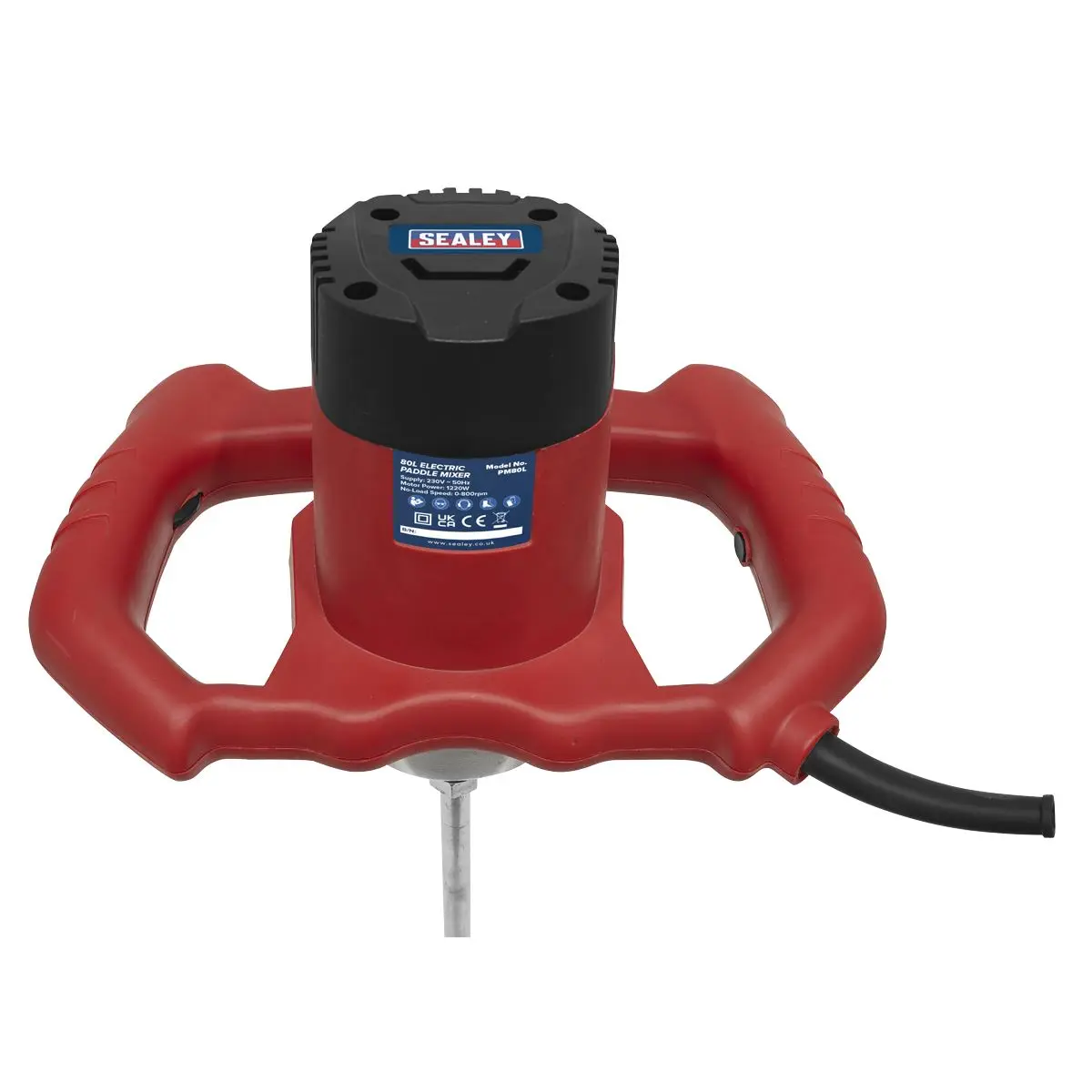 Sealey Electric Paddle Mixer 80L 1220W/230V - Image 7