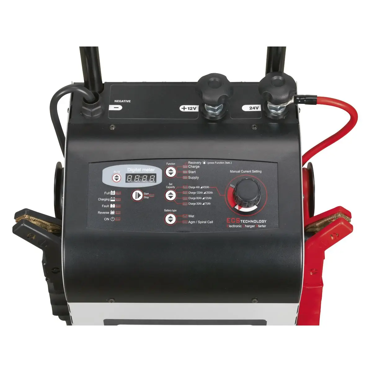 Sealey Electronic Charger Starter 60/350A 12/24V - Image 4