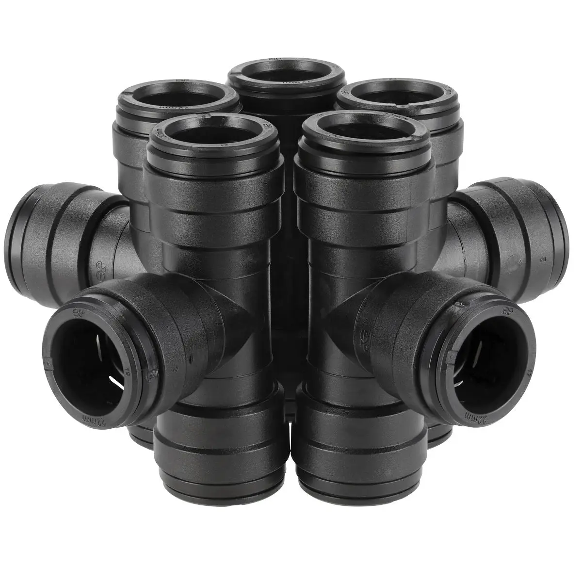 John Guest Equal Tee Ø22mm Pack of 5 (John Guest Speedfit® - PM0222E) - Image 4