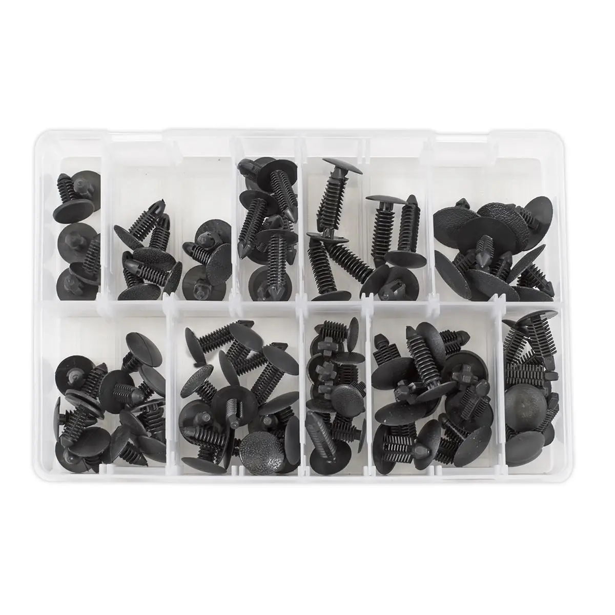 Sealey Fir Tree Clip Assortment - Pack of 100 - Image 2