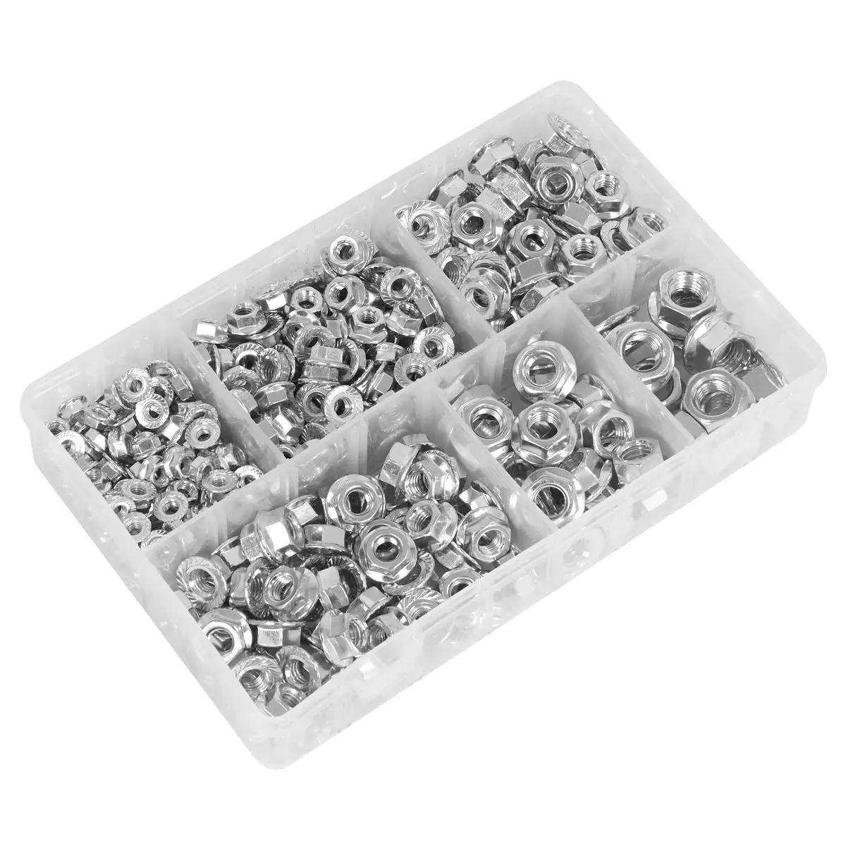 Sealey Flange Nut Assortment 390pc M5-M12 Serrated Metric - Image 5