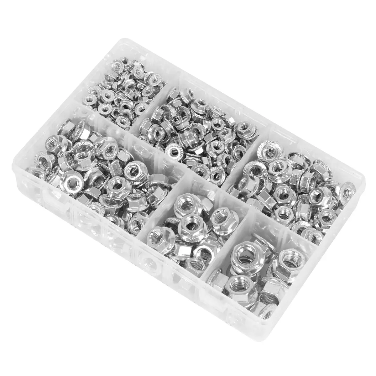 Sealey Flange Nut Assortment 390pc M5-M12 Serrated Metric - Image 6