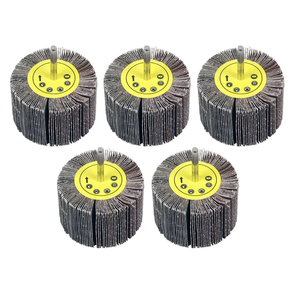 Sealey Flap Wheel Ø80 x 50mm 40Grit Ø6mm Shaft - Pack of 5