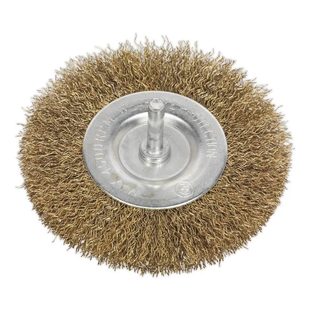 Sealey Crimped Flat Wire Brush Ø100mm Ø6mm Shaft